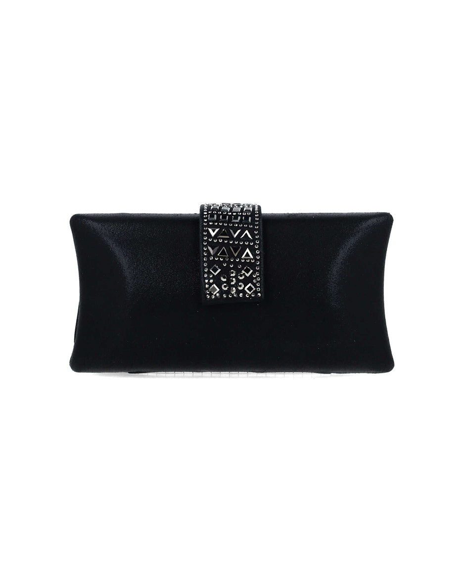 Black Clutch With Embellished Hardware_85583_01_03