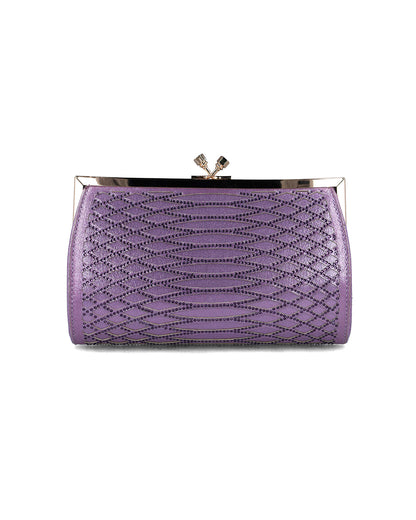 Purple Clutch In Imitation Snake Leather_85597_80_01