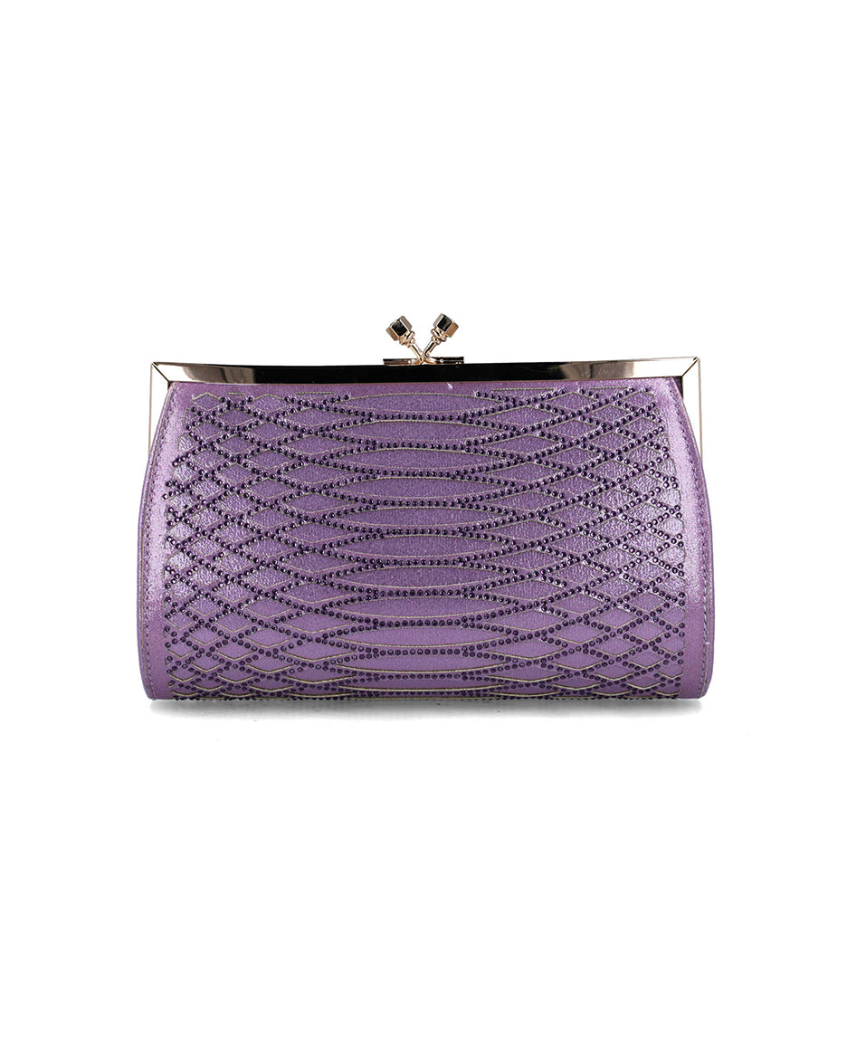 Purple Clutch In Imitation Snake Leather_85597_80_03