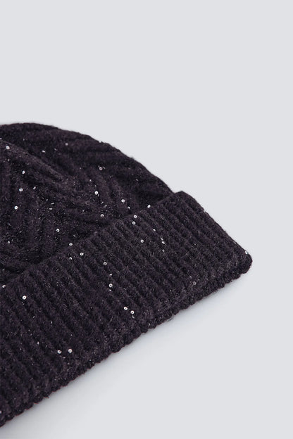 Springfield_Black_Beanie Jersey-Knit Hat_8562491_01_02