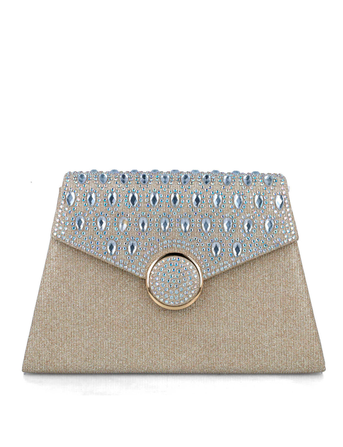 Beige Clutch With Embellished Flap_85636_00_01