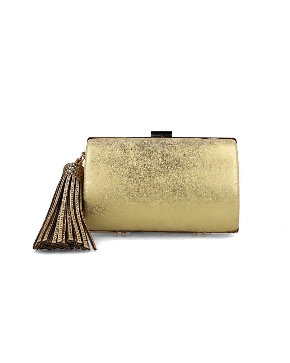 Gold Clutch Wth Fringe Accessory_85651_00_01