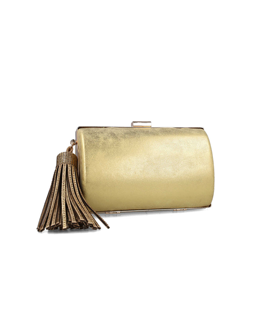 Gold Clutch Wth Fringe Accessory_85651_00_02