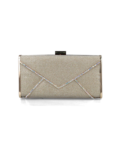 Beige Clutch With Gold Hardware_85656_00_01