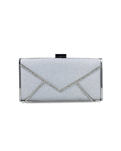 Silver Clutch With Silver Hardware_85656_09_01