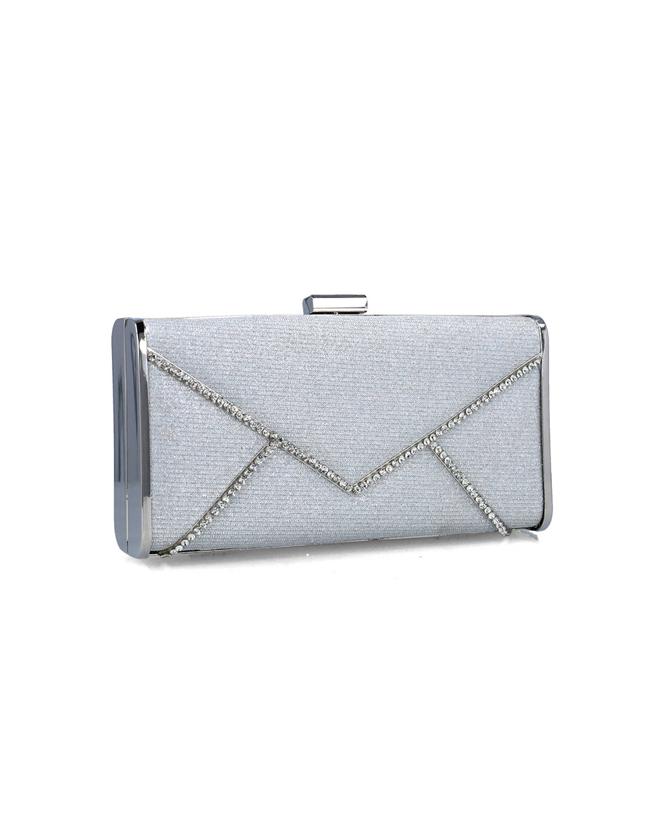 Silver Clutch With Silver Hardware_85656_09_02