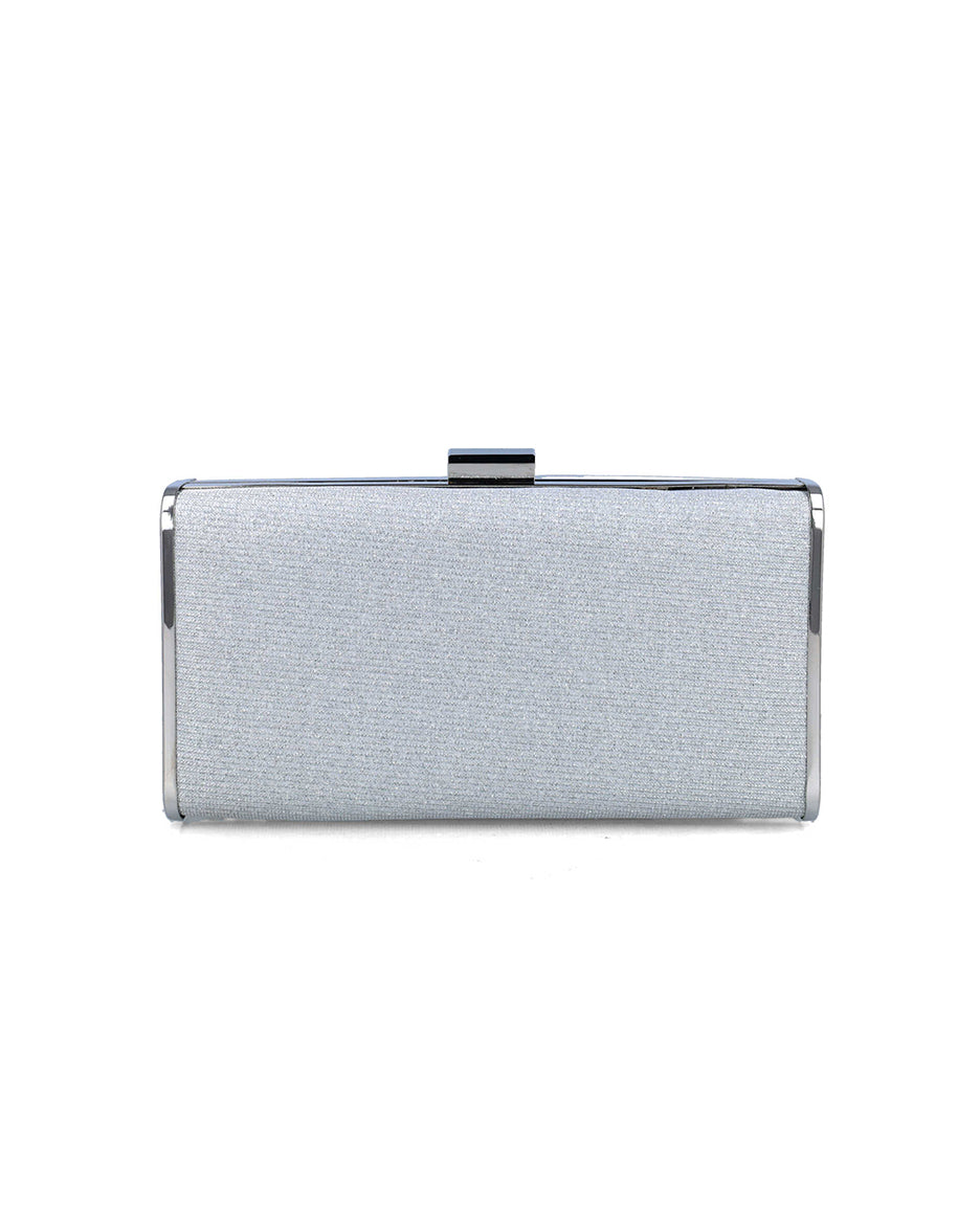 Silver Clutch With Silver Hardware_85656_09_03