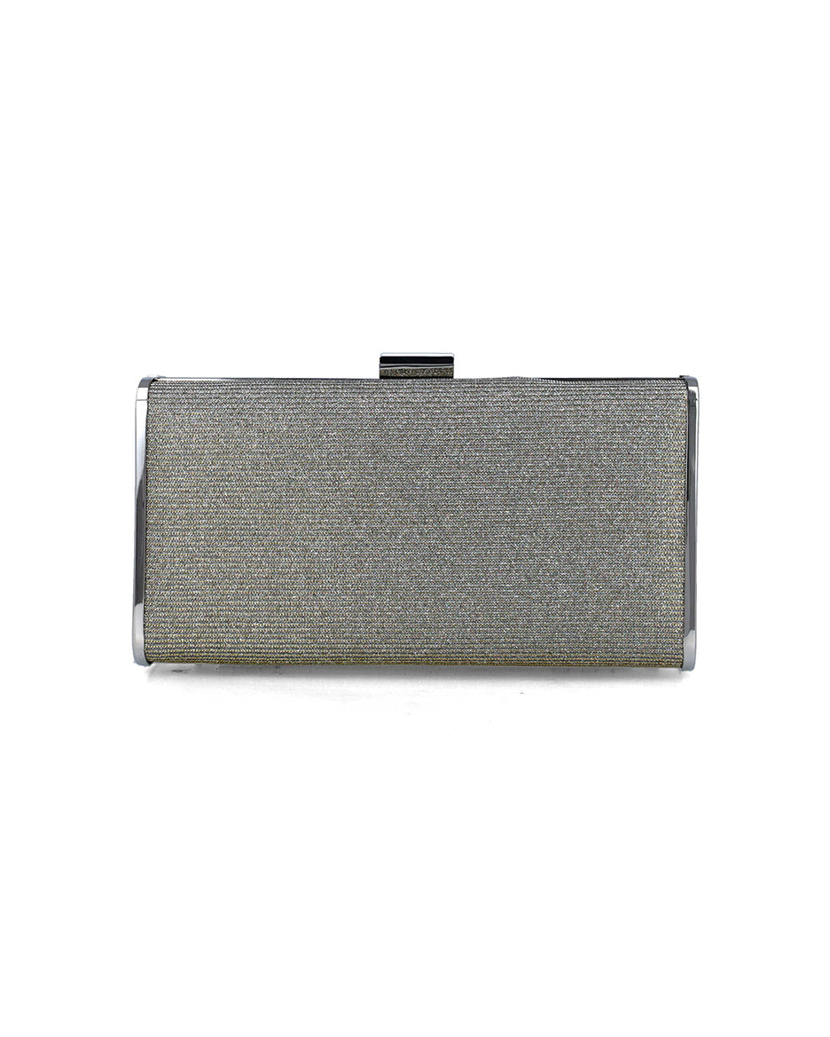 Grey Clutch With Silver Hardware_85656_71_03