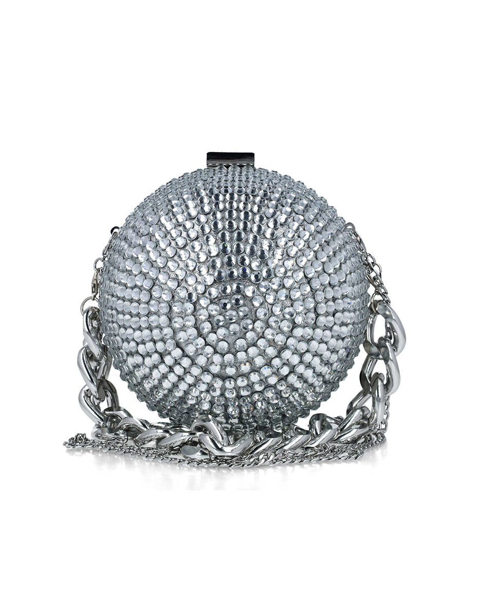 Round Clutch With Over Embellishment And Chain Strap_85670_09_01