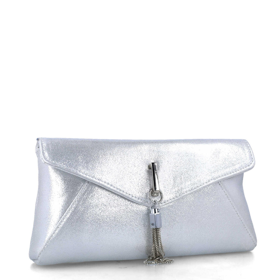 Silver Embellished Clutch With Shimmer_85698_09_02