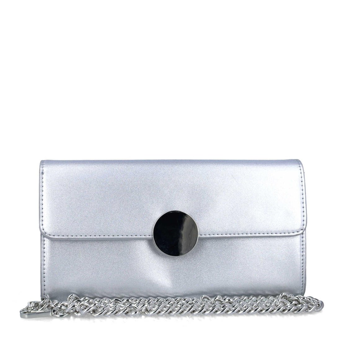 Silver Clutch Bag With Chain Strap_85712_09_01