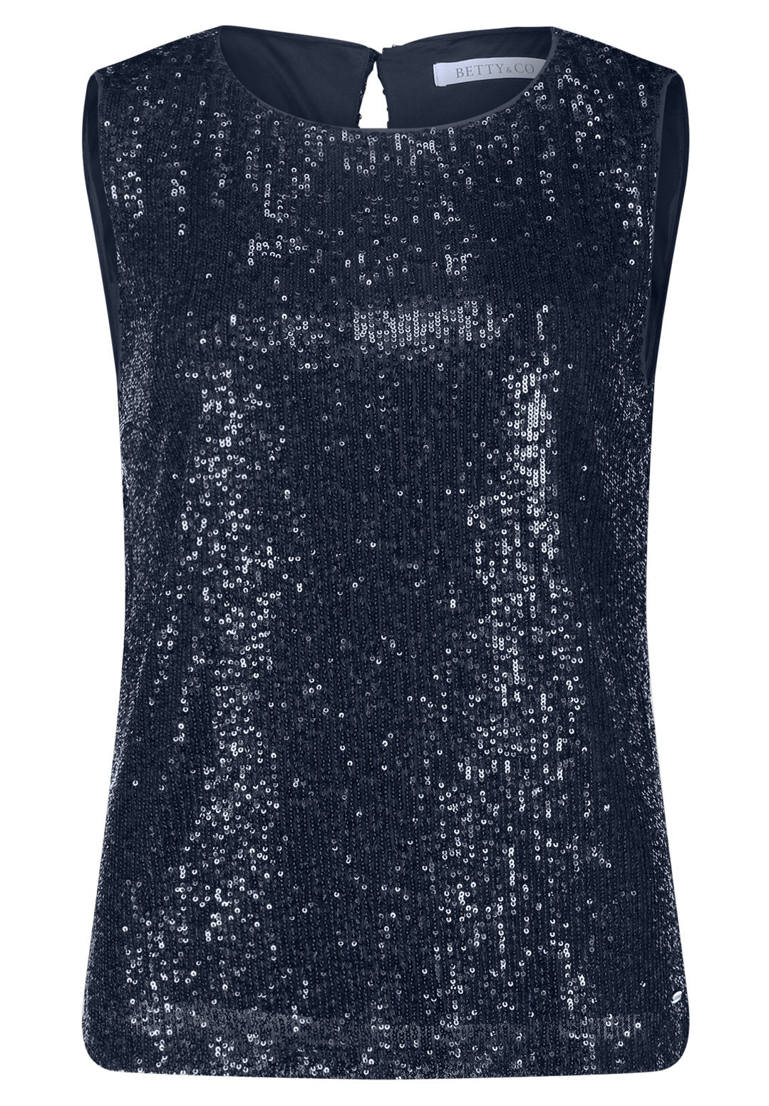 Black Sleeveless Blouse With Sequins_8718 3388_8543_01