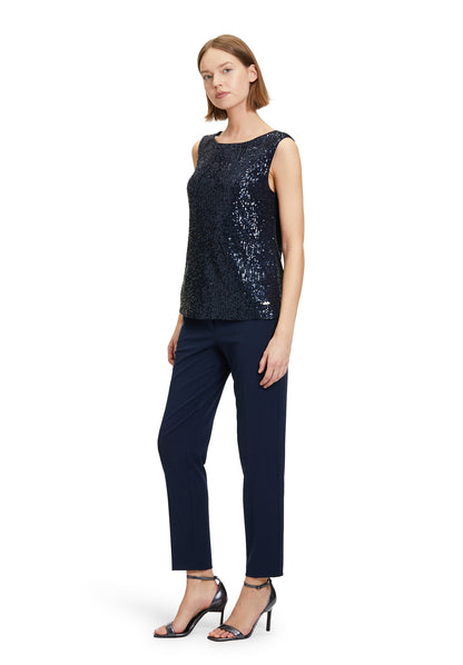 Black Sleeveless Blouse With Sequins_8718 3388_8543_05