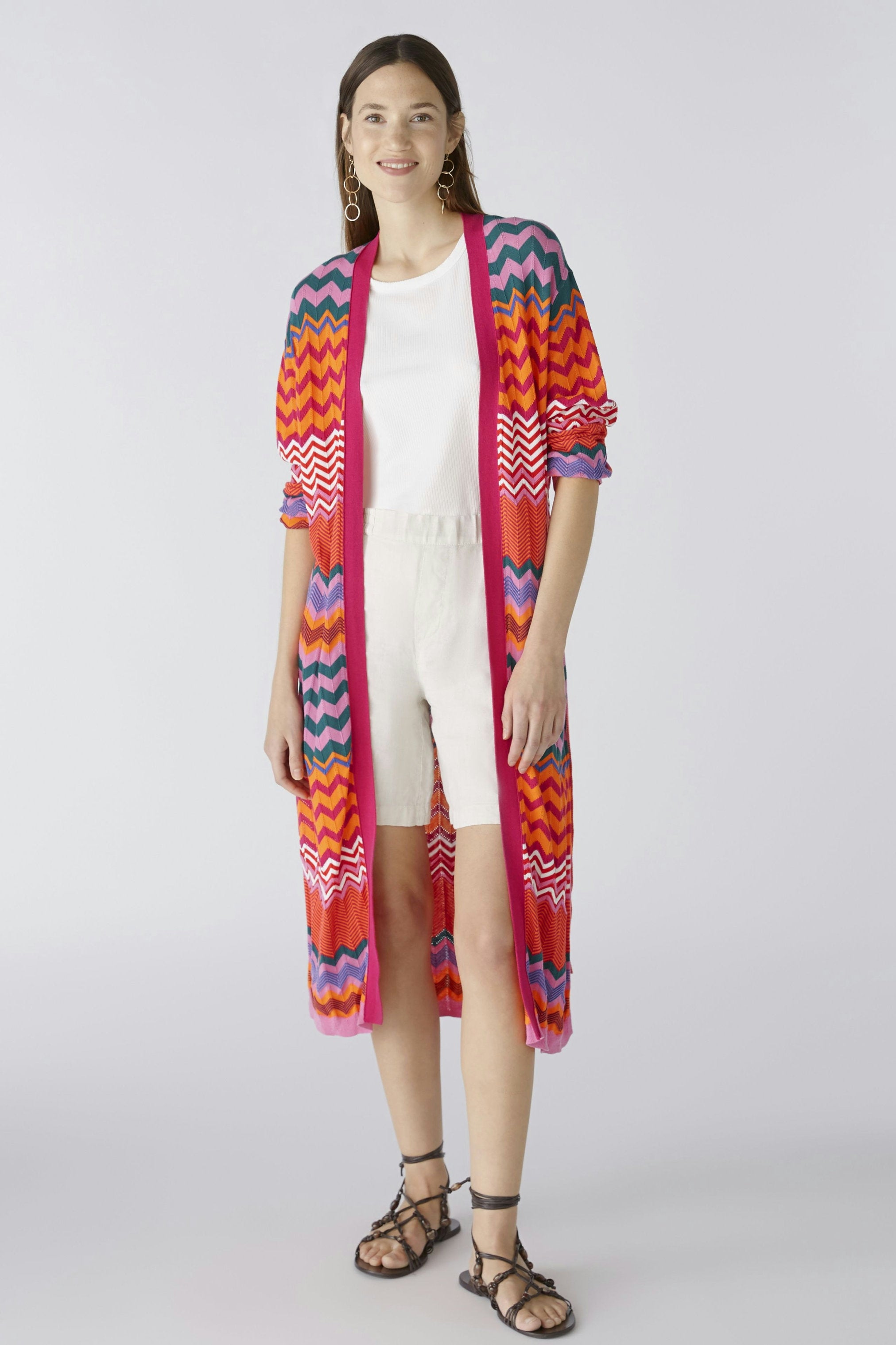 Knitted Long Cardigan With Print_87926_0342_01