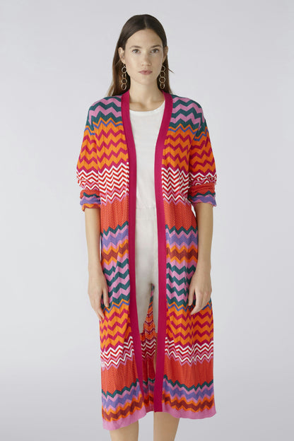 Knitted Long Cardigan With Print_87926_0342_02