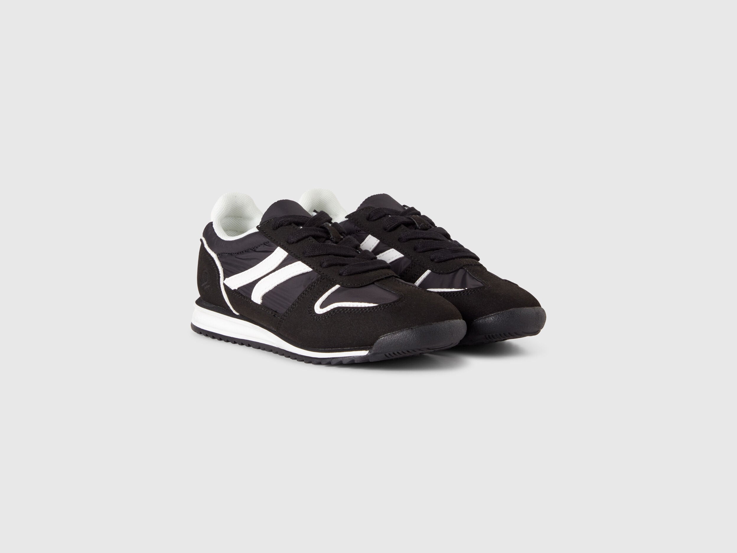 Benetton_Sneakers in Nylon and Suede Fabric_87N9CD01Q_100_02
