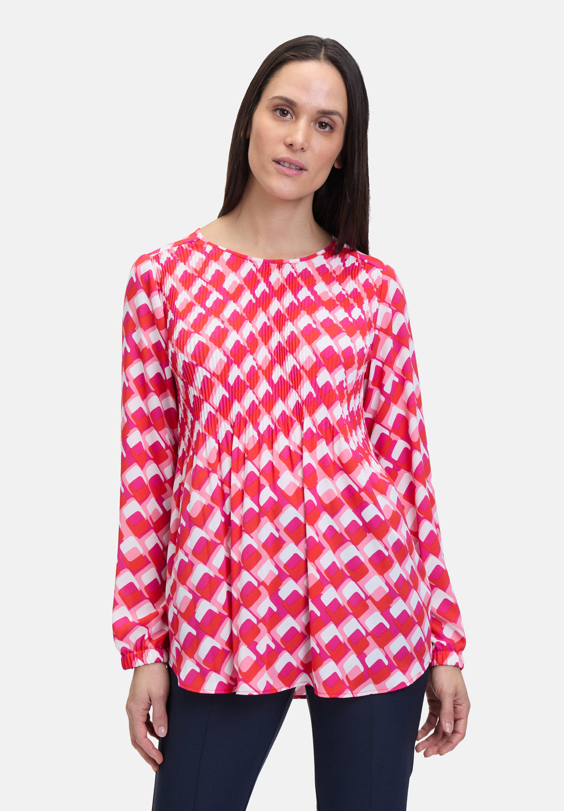 Betty Barclay_Slip Blouse with Pleats_8807-1093_4811_01