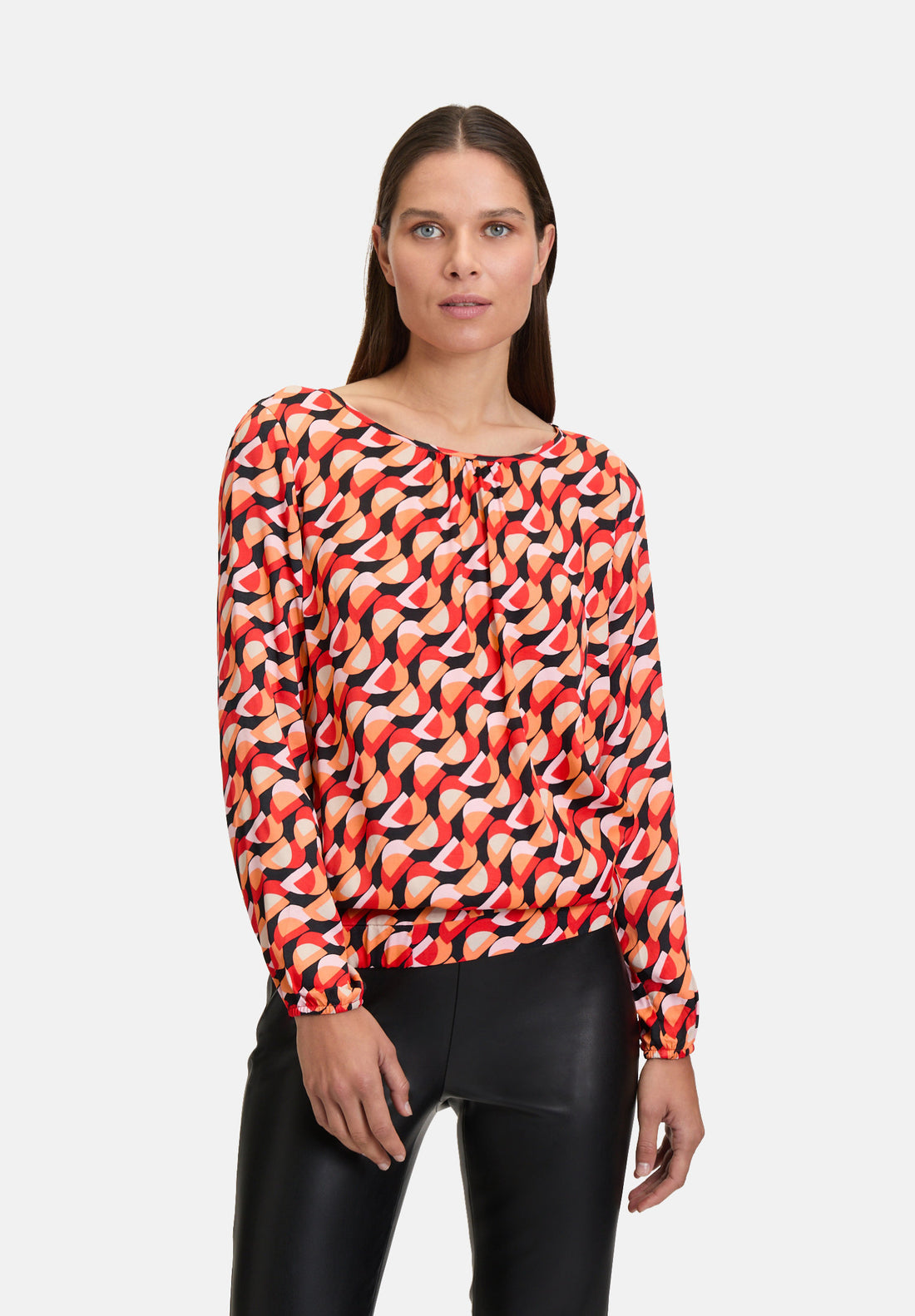 Slip-On Blouse with Pattern_8810-1045_4890_01