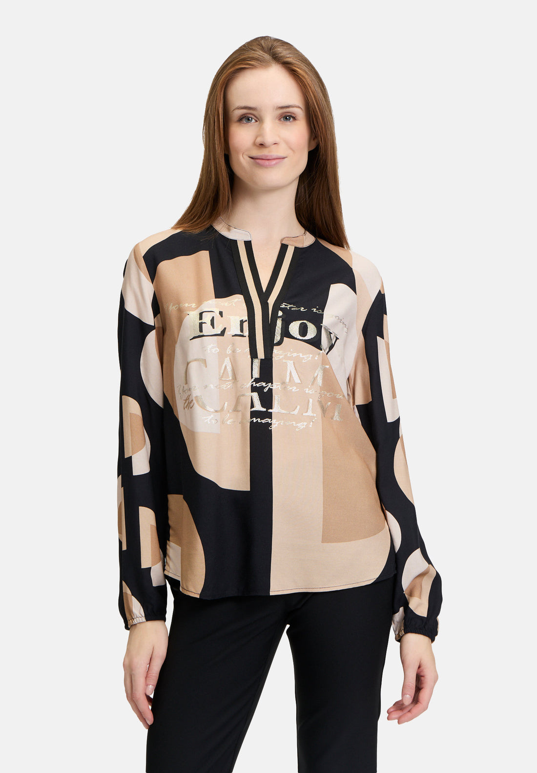 Long Blouse with Stand-Up Collar_8811-1103_9875_01