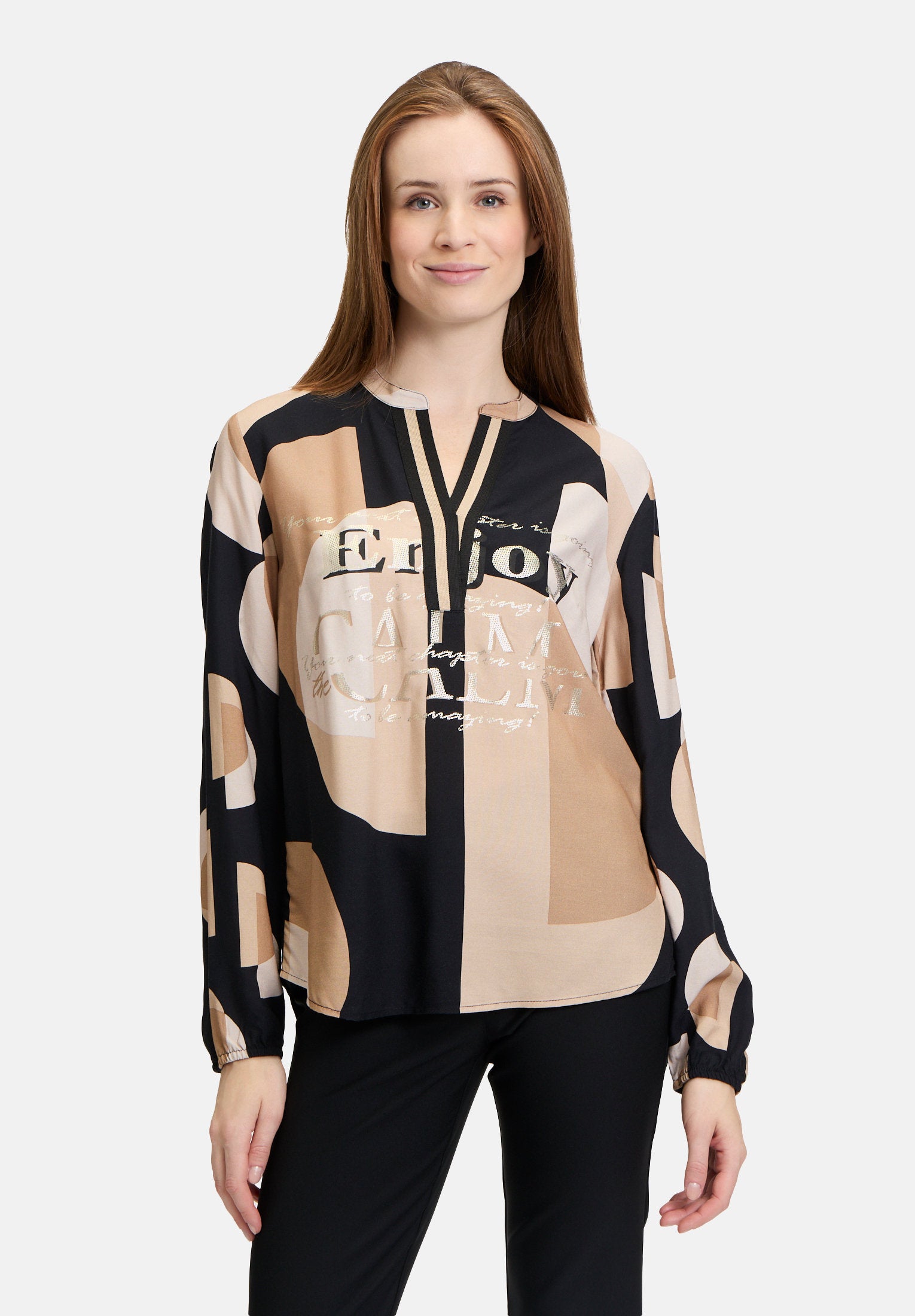 Long Blouse with Stand-Up Collar_8811-1103_9875_01