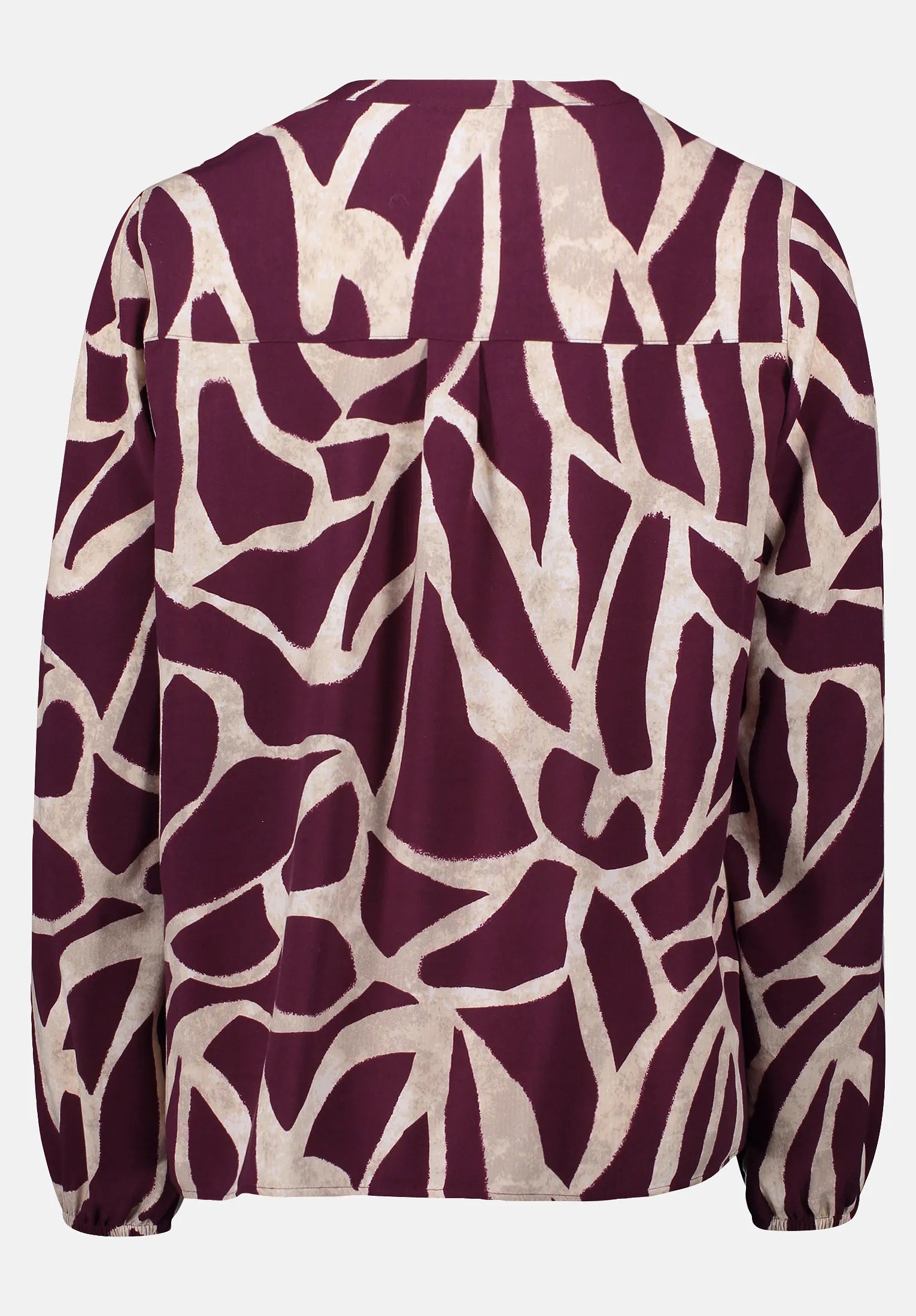 Betty Barclay_Dark Red/Nature_Slip-On Blouse with Print_8826-3089_4807_05