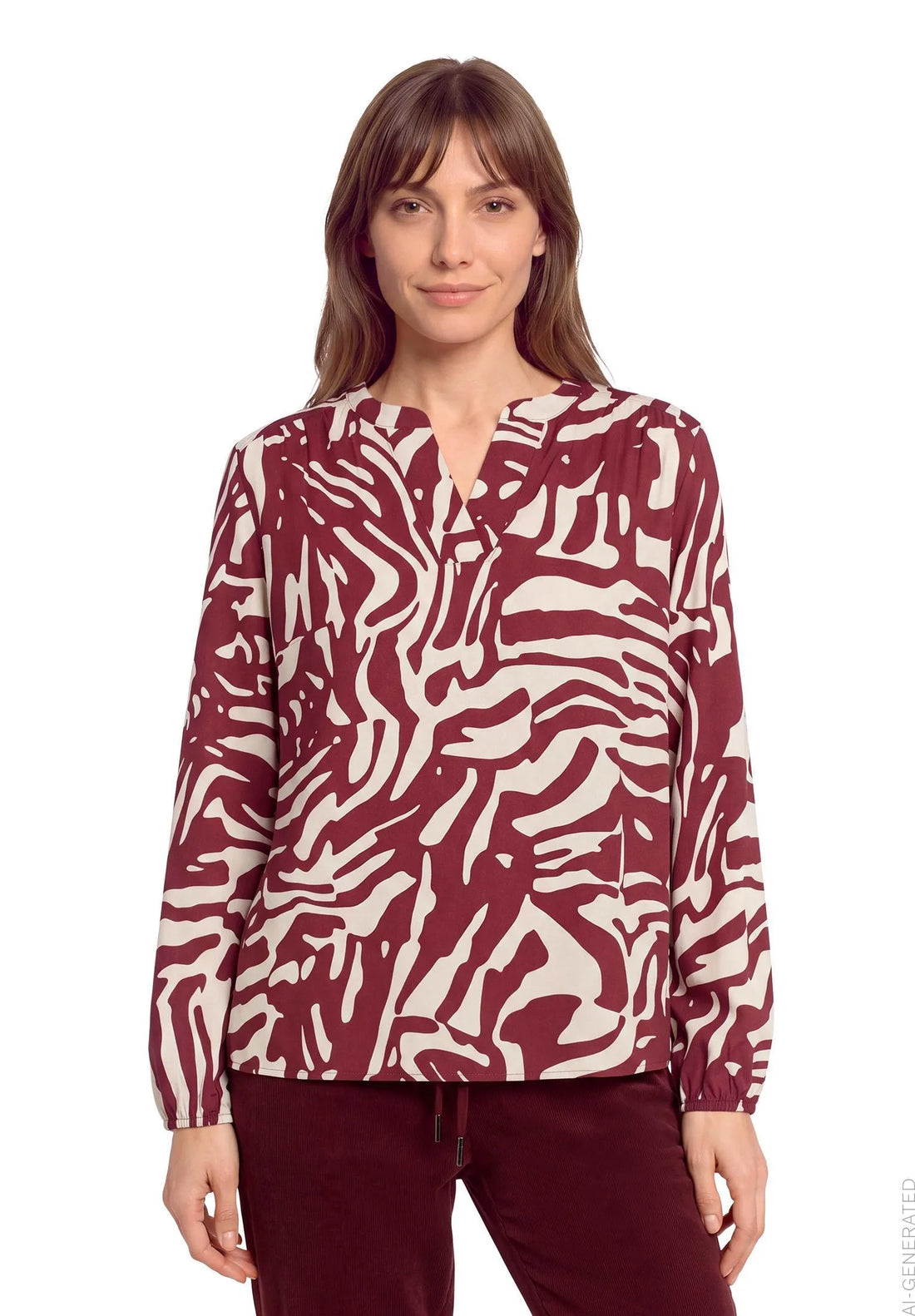 Betty Barclay Nature/Dark Red Women Overblouse SKU: 8826-3151_1806 Image 01