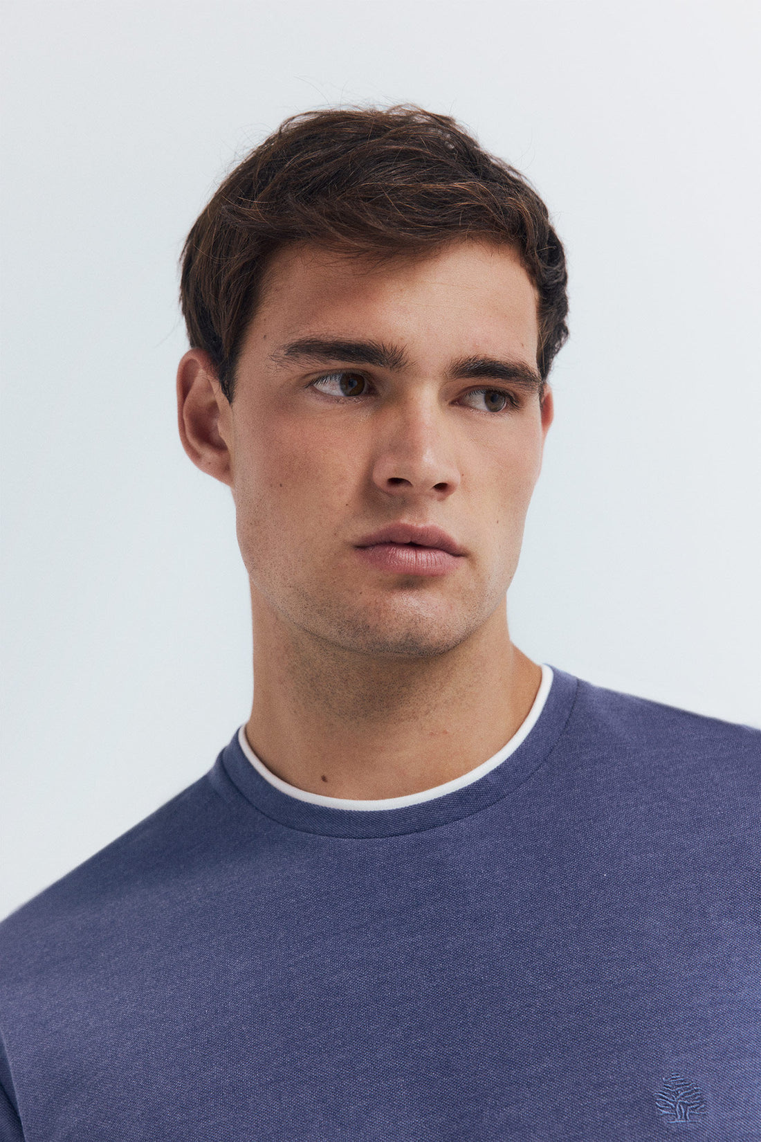 Springfield_Medium_Blue_Double Melange Long Sleeve Shirt_8832420_14_02