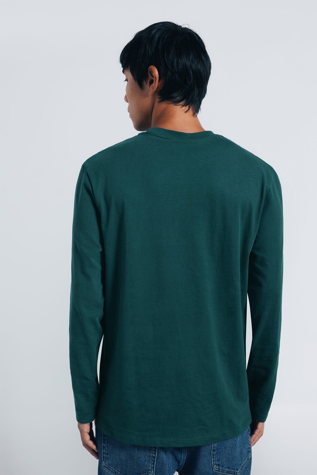 Springfield_Green_Basic Long Sleeve T-Shirt with a Soft Finish_8832421_22_06