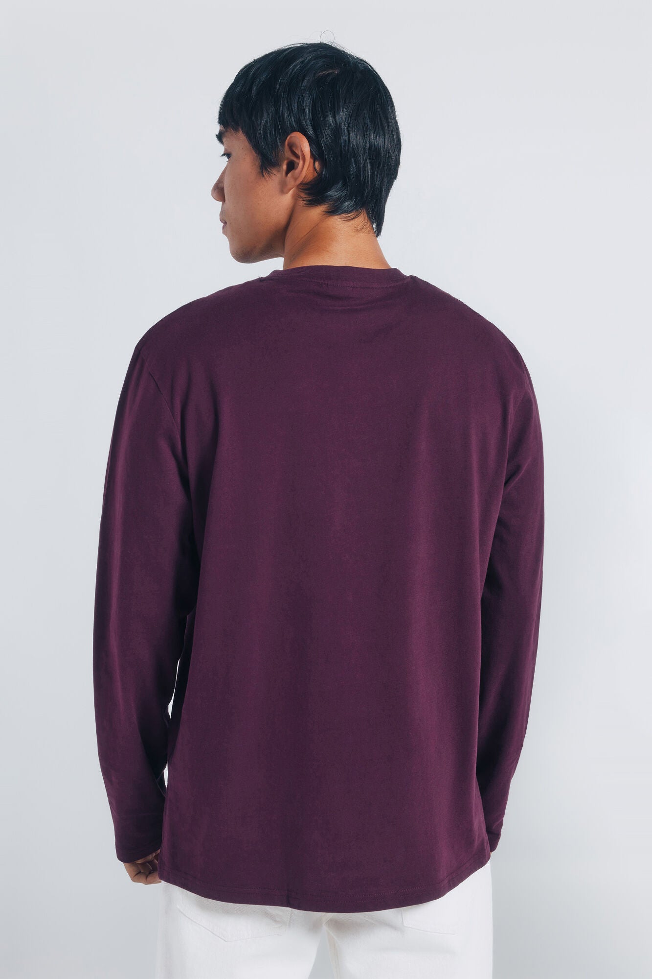 Springfield_Maroon_Basic Long Sleeve T-Shirt with a Soft Finish_8832421_69_04