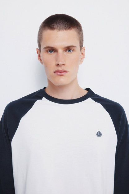 Springfield_Dark Blue_Contrast Long Sleeve T-Shirt_8832422_11_02