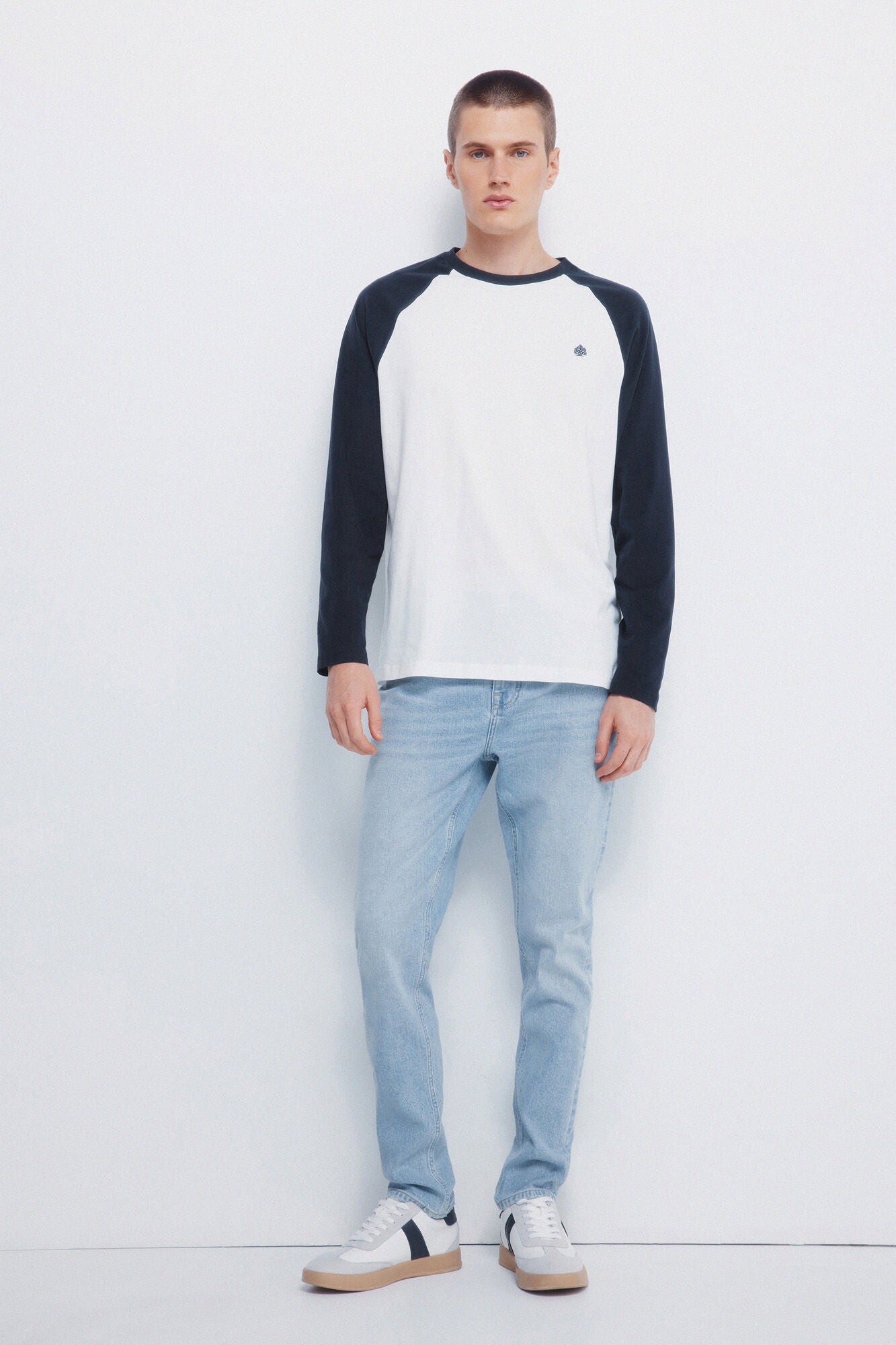 Springfield_Dark Blue_Contrast Long Sleeve T-Shirt_8832422_11_03