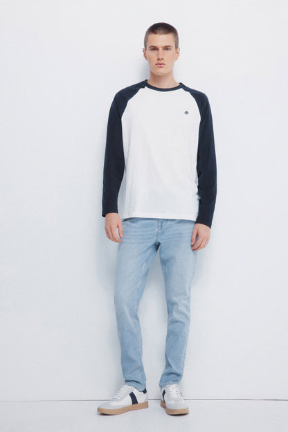 Springfield_Dark Blue_Contrast Long Sleeve T-Shirt_8832422_11_03