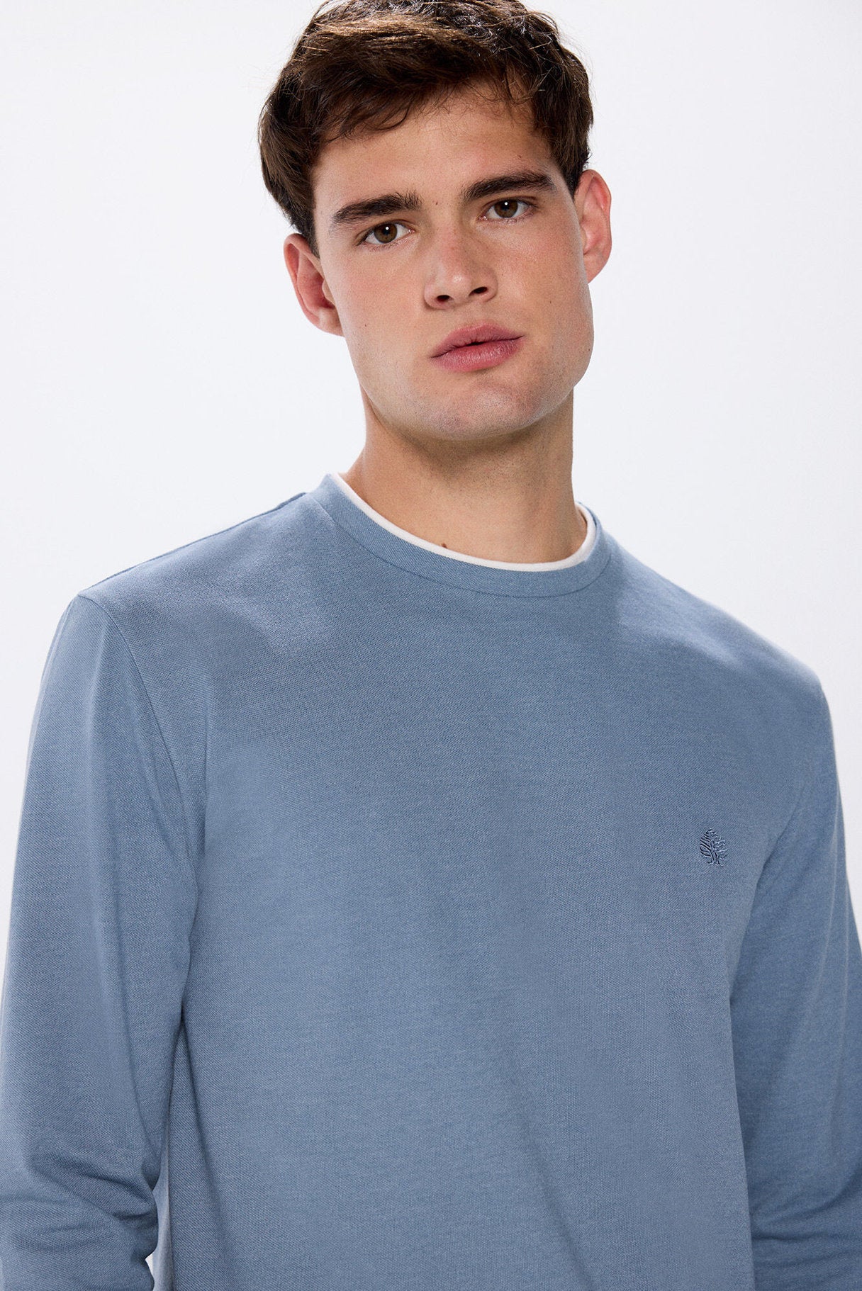 Double PiquŽ Long Sleeve T-Shirt_8838424_14_03