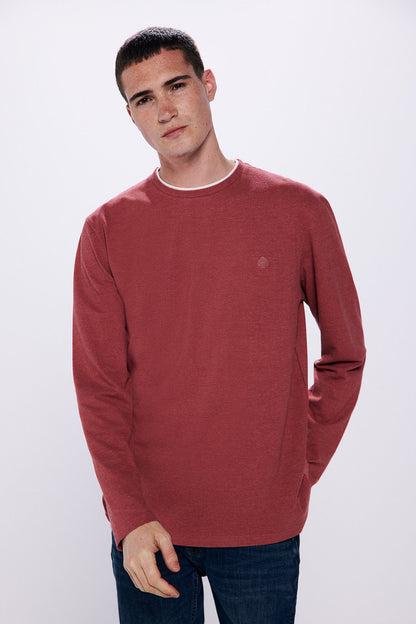 Double PiquŽ Long Sleeve T-Shirt_8838424_73_01