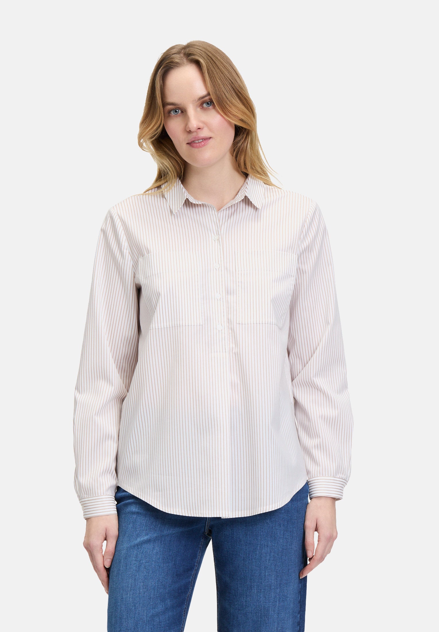 Betty Barclay_Long-Sleeved Blouse with Stripes_8886-3150_1878_01