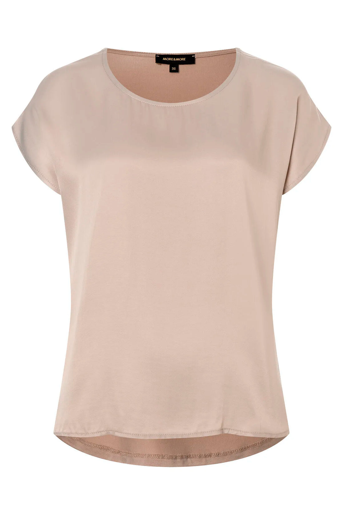 More &amp; More Sand Women Shirt with Satin Front SKU: 88880438_M0207 Image 02