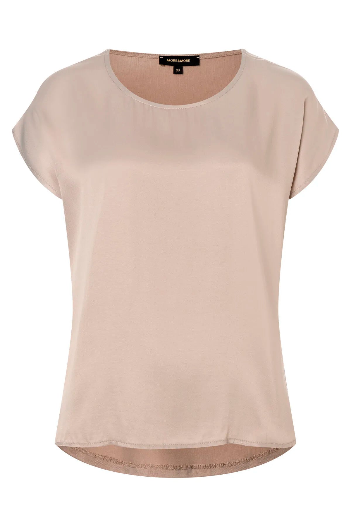 More &amp; More Sand Women Shirt with Satin Front SKU: 88880438_M0207 Image 02