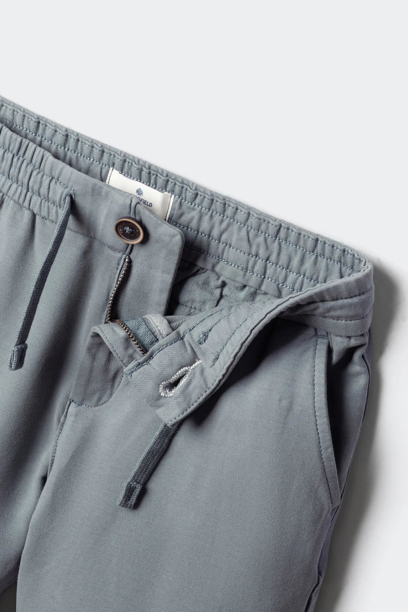 Springfield Blue Boys Comfort Knit Chinos SKU: 8903063_86 Image 03