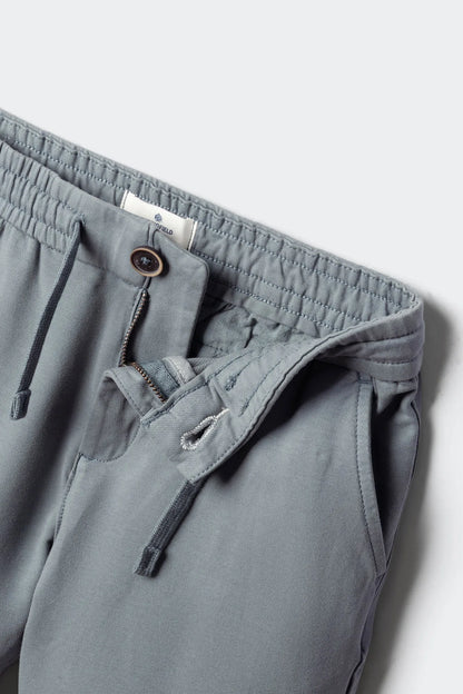 Springfield Blue Boys Comfort Knit Chinos SKU: 8903063_86 Image 03