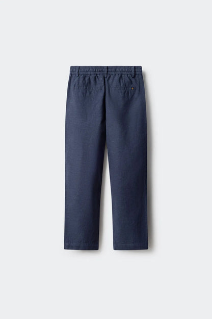 Springfield Blue Boys Linen Trousers SKU: 8903066_11 Image 02