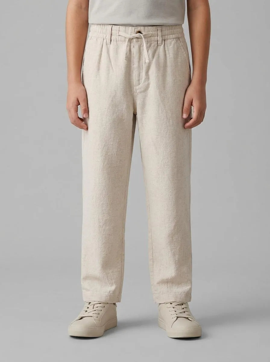 Springfield White Boys Linen Trousers SKU: 8903066_97 Image 00