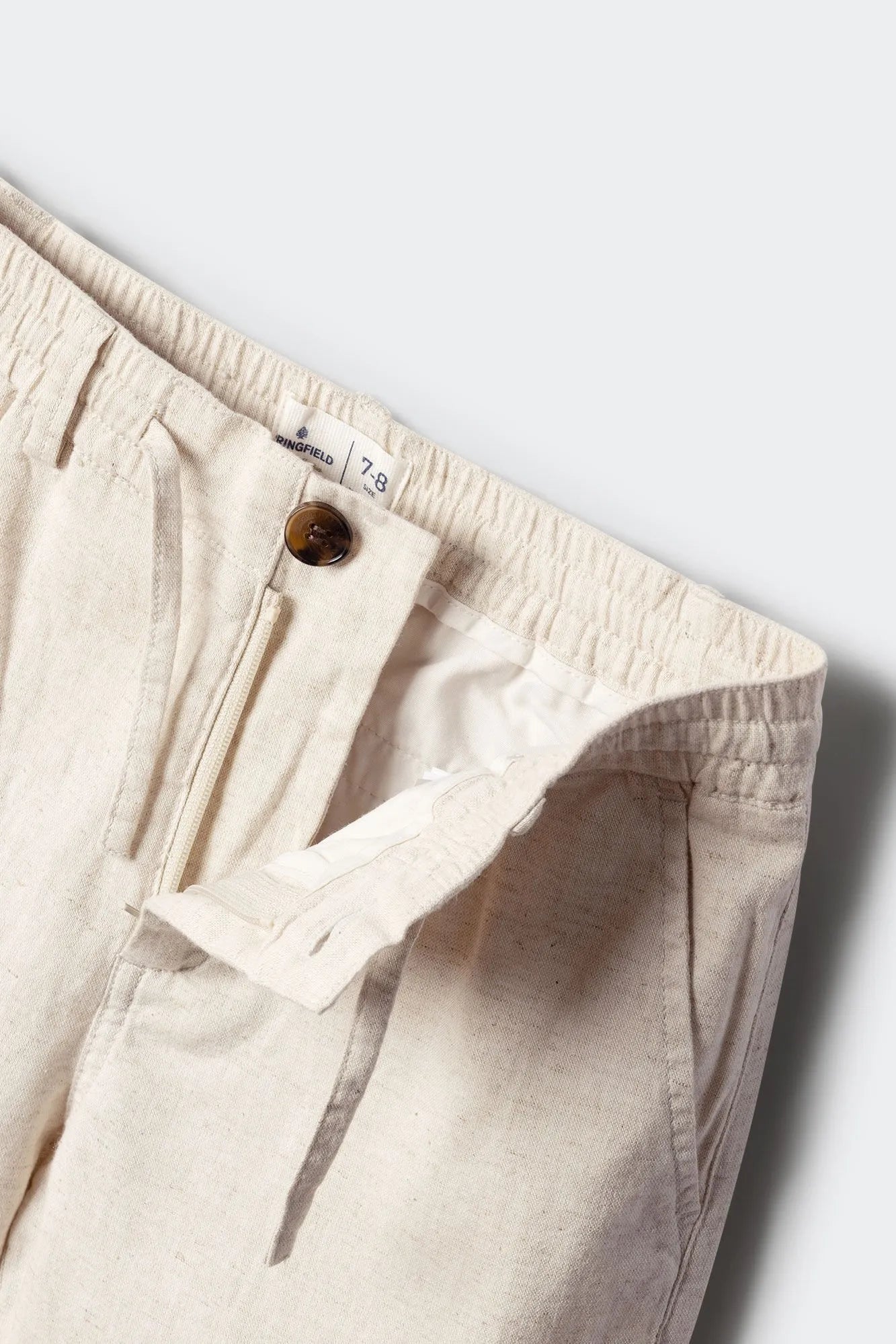 Springfield White Boys Linen Trousers SKU: 8903066_97 Image 03