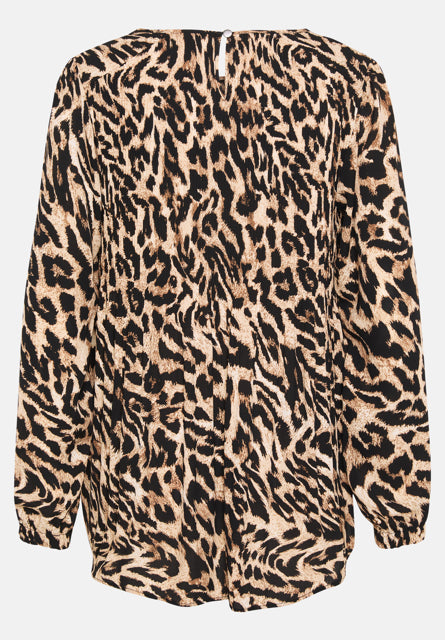 Betty Barclay_Black/Beige_Slip Blouse with Pleats_8908-1465_9875_05