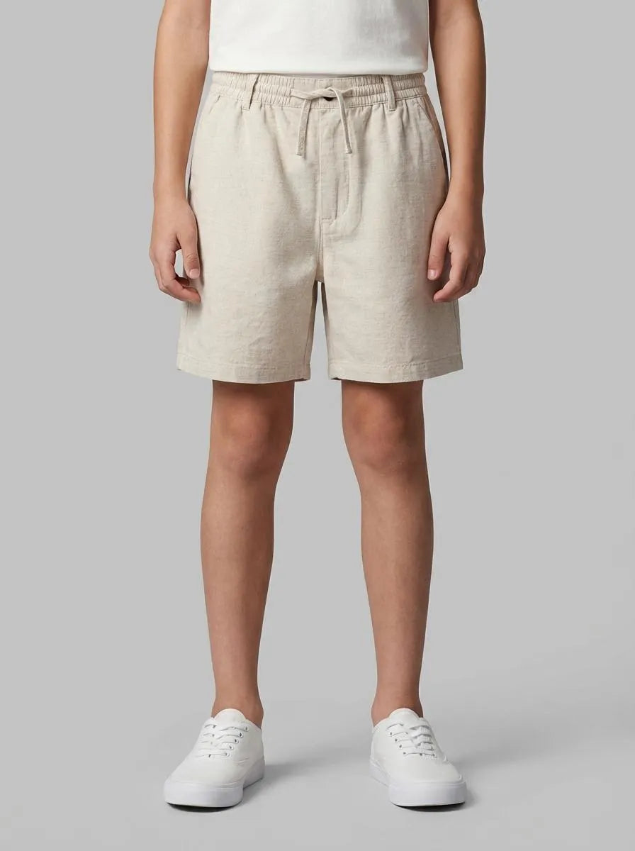 Springfield White Boys Linen Chinos Bermuda Shorts SKU: 8913001_97 Image 00