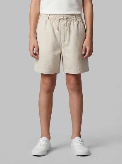 Springfield White Boys Linen Chinos Bermuda Shorts SKU: 8913001_97 Image 00