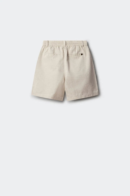 Springfield White Boys Linen Chinos Bermuda Shorts SKU: 8913001_97 Image 02