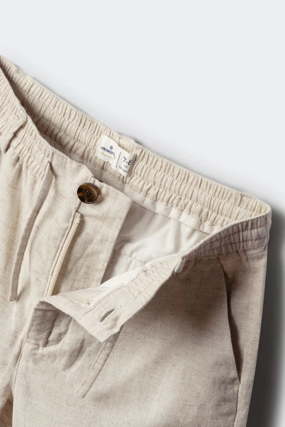 Springfield White Boys Linen Chinos Bermuda Shorts SKU: 8913001_97 Image 03