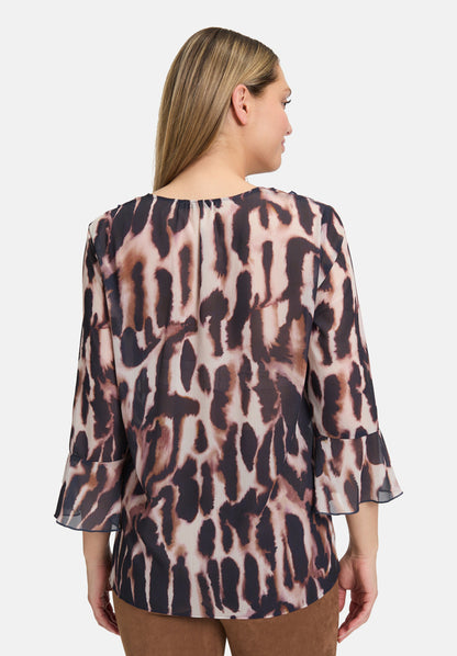 Betty Barclay_Dark Blue/RosŽ_Chiffon Blouse with Print_8915-1448_8847_04