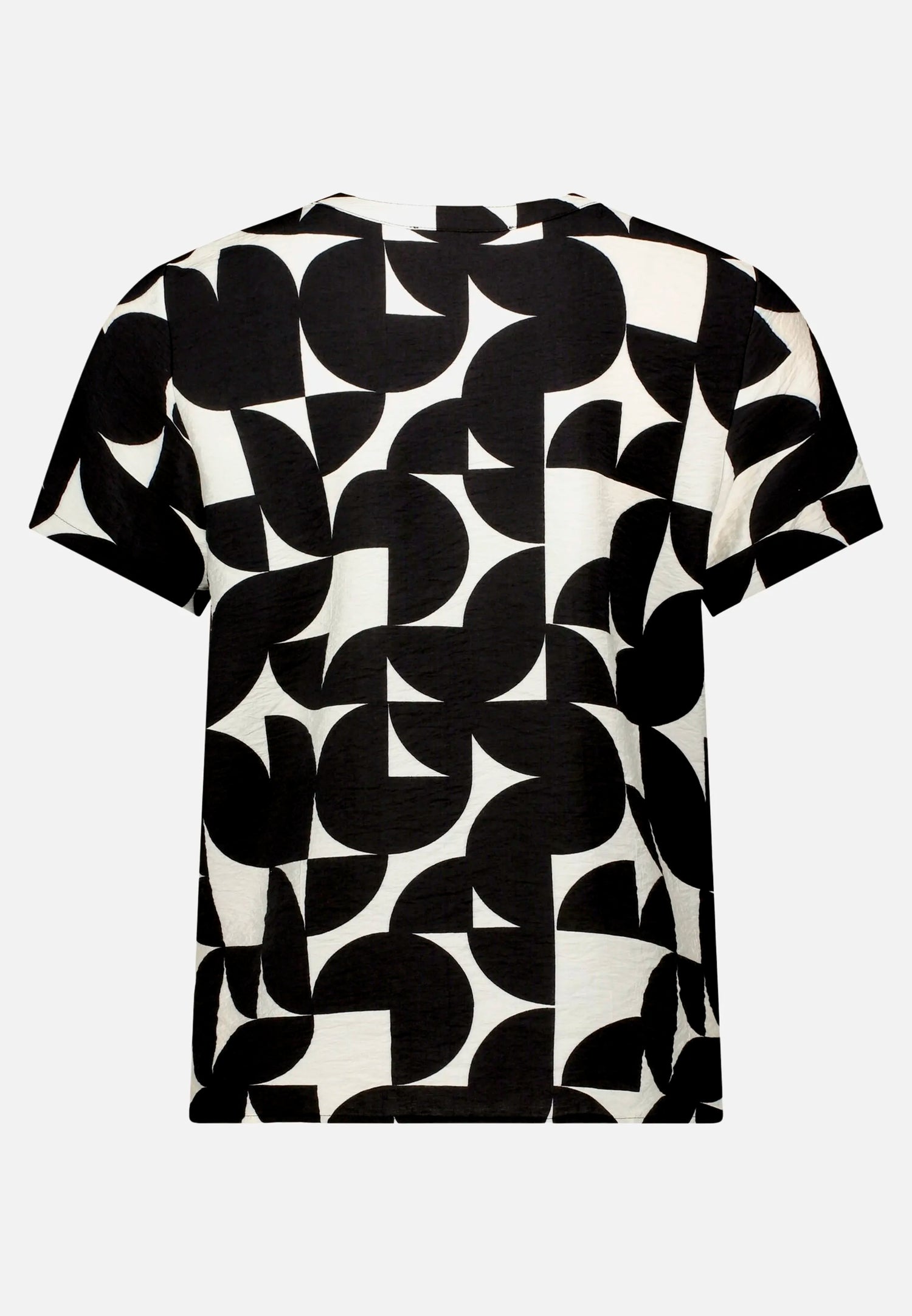 Betty Barclay Black/Cream Women Short-Sleeved Slip-On Blouse SKU: 8926-3370_9812 Image 05