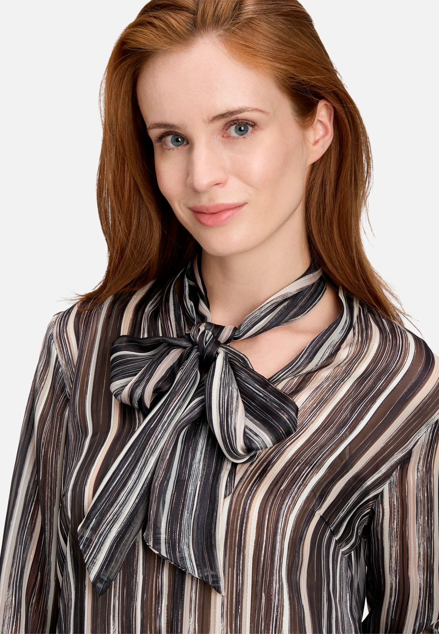 Betty Barclay_Multi-Color_Slip-On Blouse with Bow Knot_8936-1631_9877_07